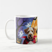 Airedale Terrier Honden Pompoen Halloween Grappig Koffiemok (Links)