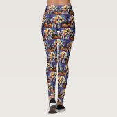 Airedale Terrier Honden Pompoen Halloween Grappig Leggings (Achterkant)