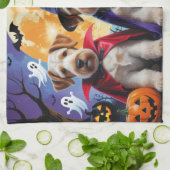 Airedale Terrier Honden Pompoen Halloween Grappig Theedoek (Gevouwen)