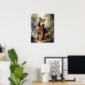 Airedale Terrier Hondenkunst Print Poster (Thuiskantoor)