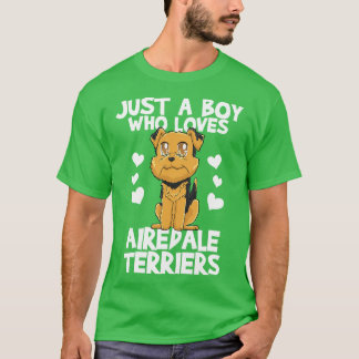 Airedale Terrier Hondenliefhebber Kawaii T-shirt