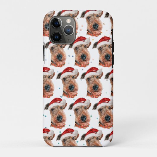 Airedale Terrier hondenras Kerstmis Case-Mate iPhone Case (Achterkant)