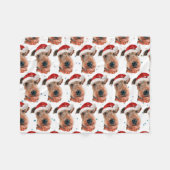 Airedale Terrier-hondenras Kerstmis Fleece Deken (Voorkant (Horizontaal))