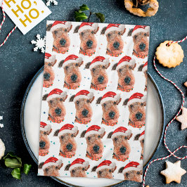 Airedale Terrier hondenras Kerstmis Theedoek