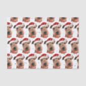 Airedale Terrier-hondenras Kerstmis Tissuepapier (Voorkant)