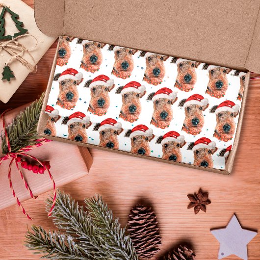 Airedale Terrier-hondenras Kerstmis Tissuepapier