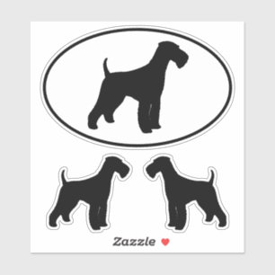 Airedale Terrier Hondenras Silhouet Stickers