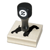 Airedale Terrier Hondenras Silhouette Rubberstempel (Stempel)