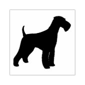 Airedale Terrier Hondenras Silhouette Rubberstempel (Afrduk)