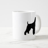 Airedale Terrier Hondenras Silhouettes Grote Koffiekop (Voorkant rechts)