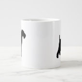 Airedale Terrier Hondenras Silhouettes Grote Koffiekop (Voorkant)