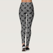 Airedale Terrier Hondenras Silhouettes Pattern Leggings (Achterkant)