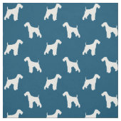 Airedale Terrier Hondenras Silhouettes Pattern Stof (Swatch)
