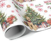 Airedale Terrier Hondenvakantieboom Cadeaupapier (Rol Hoek)