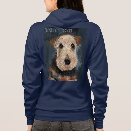 AIREDALE TERRIER HOODIE (Achterkant)
