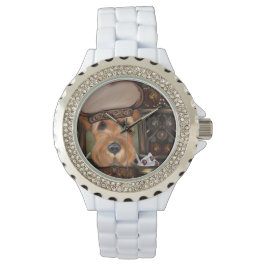 AIREDALE TERRIER HORLOGE