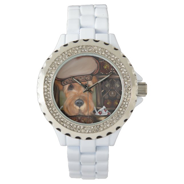 AIREDALE TERRIER HORLOGE (Voorkant)