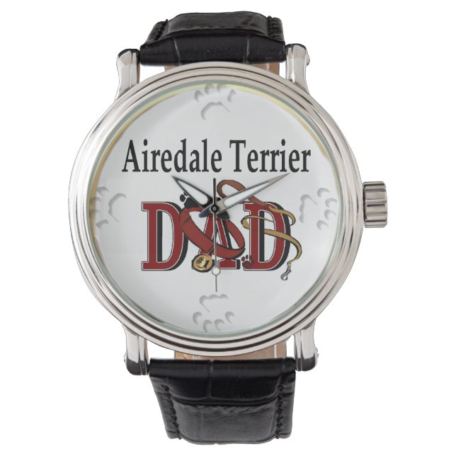 Airedale Terrier Horloge (Voorkant)