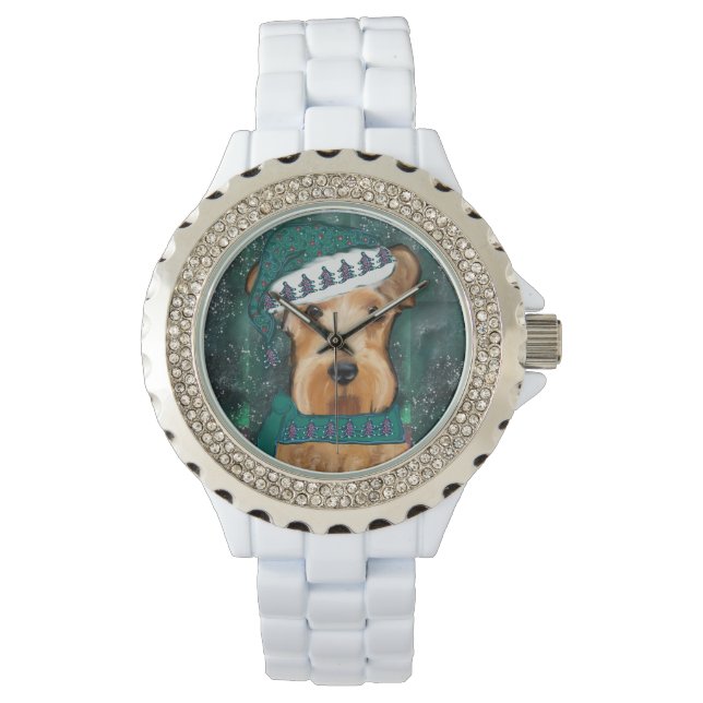 Airedale Terrier Horloge (Voorkant)