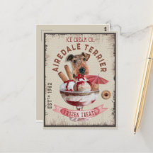 Airedale Terrier Ice-crème Funny Frozen behandelin