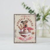 Airedale Terrier Ice-crème Funny Frozen behandelin Briefkaart (Staand voorkant)