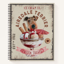 Airedale Terrier Ice-crème Funny Frozen behandelin