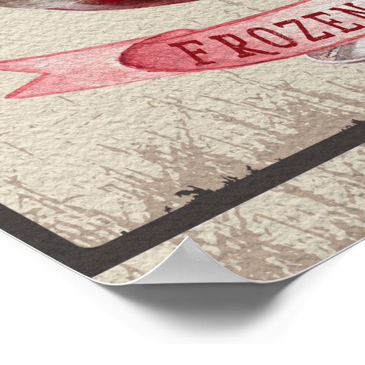 Airedale Terrier Ice-crème Funny Frozen behandelin Poster (Hoek)