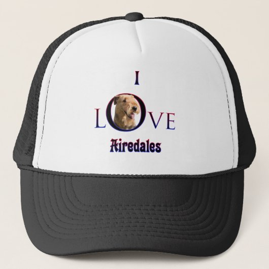 Airedale Terrier Ik Liefde Trucker Pet (Voorkant)
