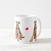 Airedale Terrier Illustrated Coffee Mok (Voorkant rechts)