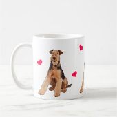 Airedale Terrier Illustrated Coffee Mok (Links)