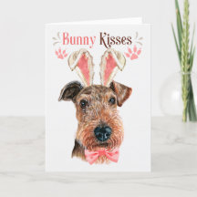 Airedale Terrier in Bunny Ears Pasen