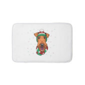 Airedale Terrier in kerst pet Badmat (Voorkant)
