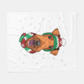 Airedale Terrier in kerst pet Fleece Deken (Voorkant (Horizontaal))