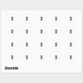 Airedale Terrier in kerst pet Hart Sticker (Vel)