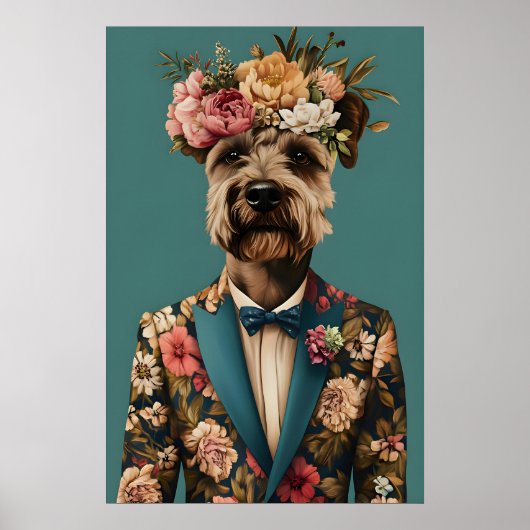 Airedale Terrier In Suit Poster, Airedale Terrier Poster (Voorkant)