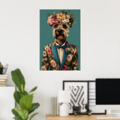 Airedale Terrier In Suit Poster, Airedale Terrier Poster (Thuiskantoor)