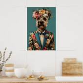 Airedale Terrier In Suit Poster, Airedale Terrier Poster (Keuken)