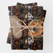 AIREDALE TERRIER INPAKPAPIER VEL (In situ)