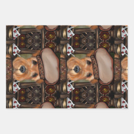 AIREDALE TERRIER INPAKPAPIER VEL