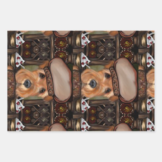 AIREDALE TERRIER INPAKPAPIER VEL (Voorkant)