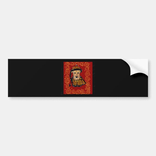 Airedale Terrier Jaar van de Hond Bumpersticker (Voorkant)