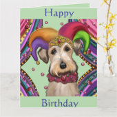 AIREDALE TERRIËR  KAART (Gele Bloem)