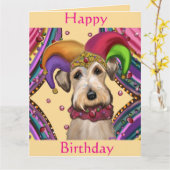 AIREDALE TERRIËR  KAART (Gele Bloem)