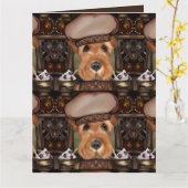 AIREDALE TERRIER KAART (Gele Bloem)