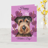 AIREDALE TERRIËR KAART (Gele Bloem)