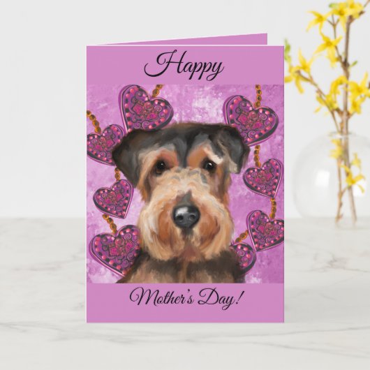 AIREDALE TERRIËR      KAART (Gele Bloem)