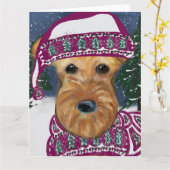 AIREDALE TERRIER KAART (Gele Bloem)