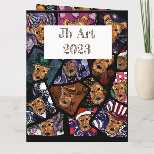 AIREDALE TERRIËR KAART (Achterkant)