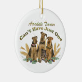 Airedale Terrier kan niet slechts één Keramisch Ornament (Rechts)