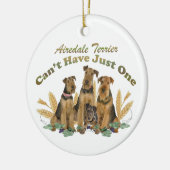 Airedale Terrier kan niet slechts één Keramisch Ornament (Links)